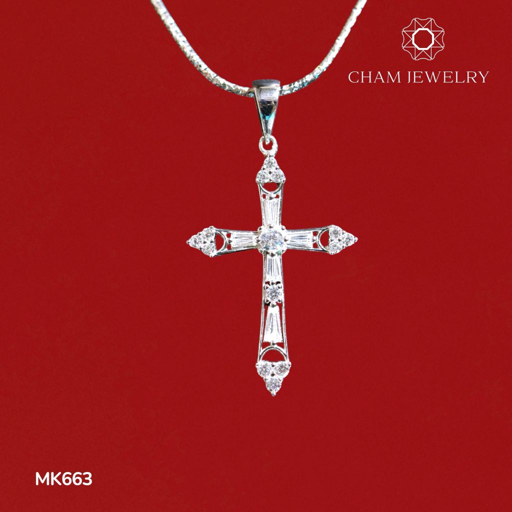 Mặt Dây Chuyền MK663, Mặt Thánh Giá CHAM JEWELRY.