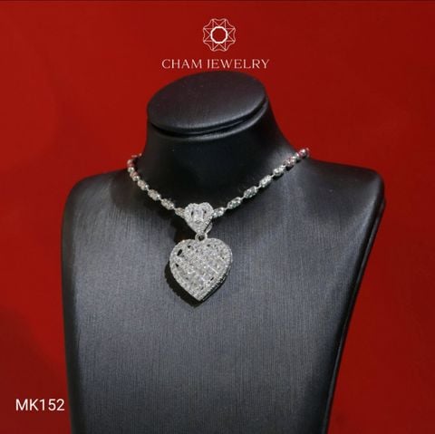 Mặt Dây Chuyền MK152 CHAM JEWELRY, Trái Tim Full Đá (Barcode TMA799).