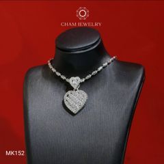 Mặt Dây Chuyền MK152 CHAM JEWELRY, Trái Tim Full Đá (Barcode TMA799).
