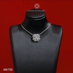 Mặt Dây Chuyền MK750 CHAM JEWELRY, Mặt Hoa 4 Cánh Full Đá (Barcode TMX454)