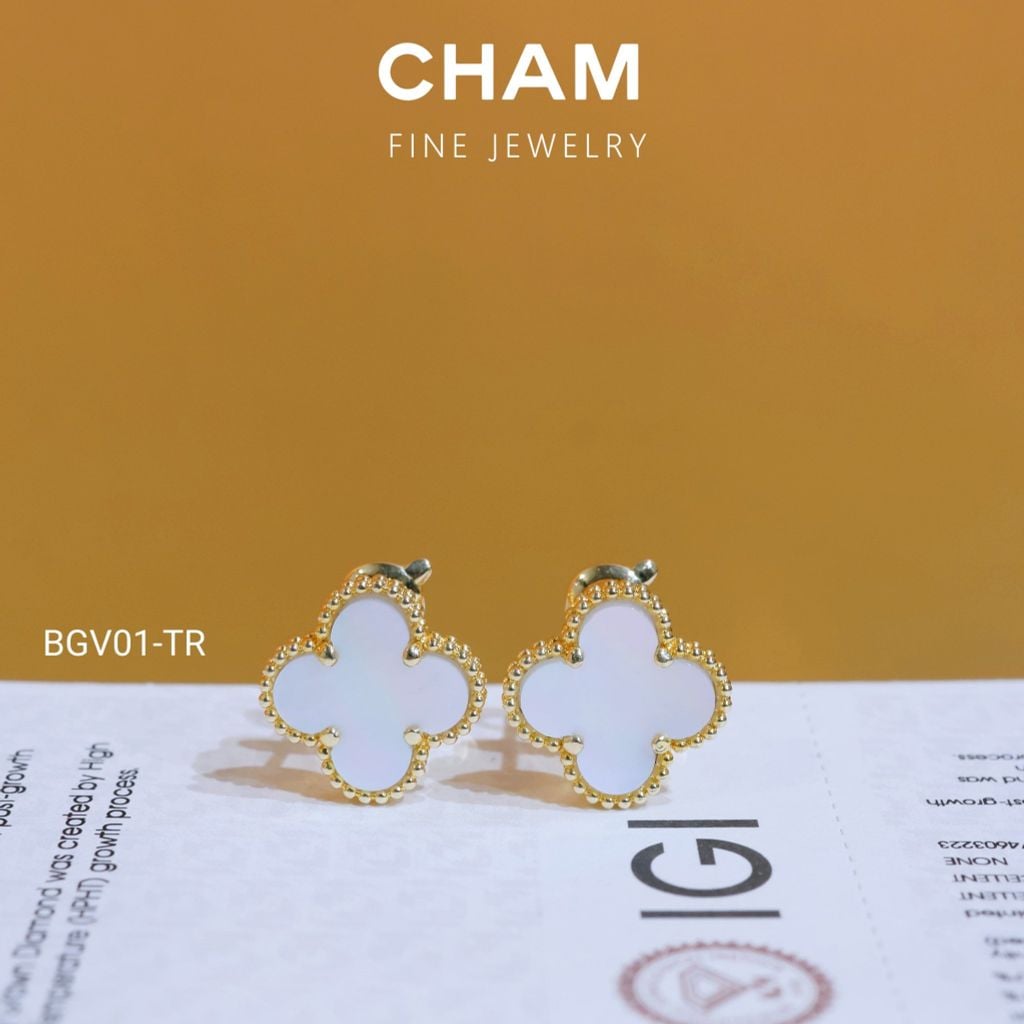 Hoa Tai BGV01 Vàng 10k Kim Cương Lab Grown Diamond