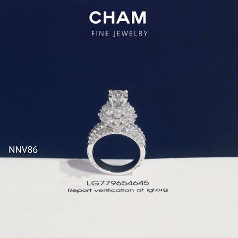 Nhẫn Nữ NNV86 Vàng 10k Chủ 6.3 Kim Cương Lab Grown Diamond (Barcode DNU21)
