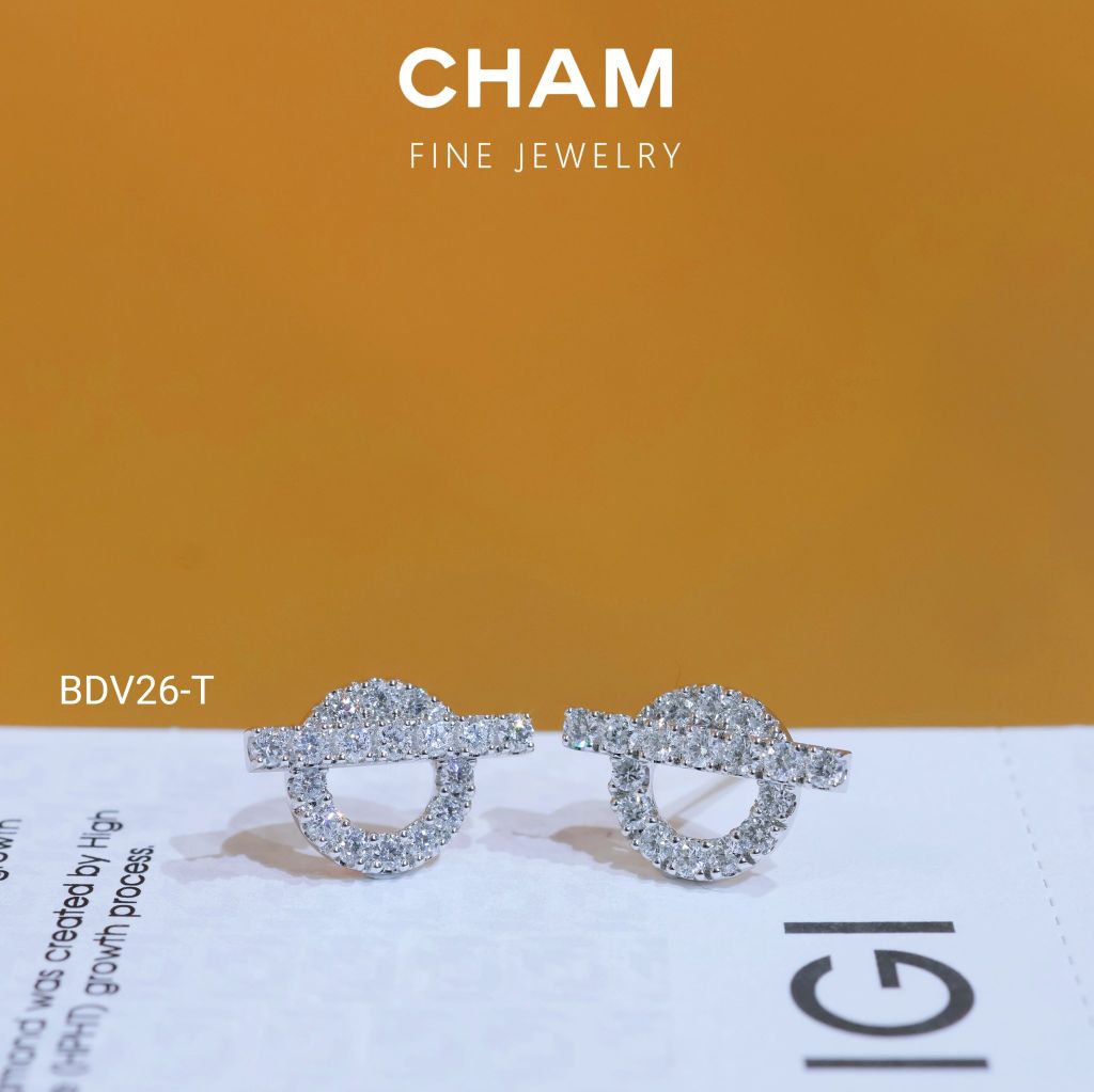Hoa Tai BDV26 Vàng 10k Kim Cương Lab Grown Diamond