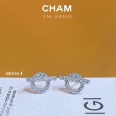 Hoa Tai BDV26 Vàng 10k Kim Cương Lab Grown Diamond