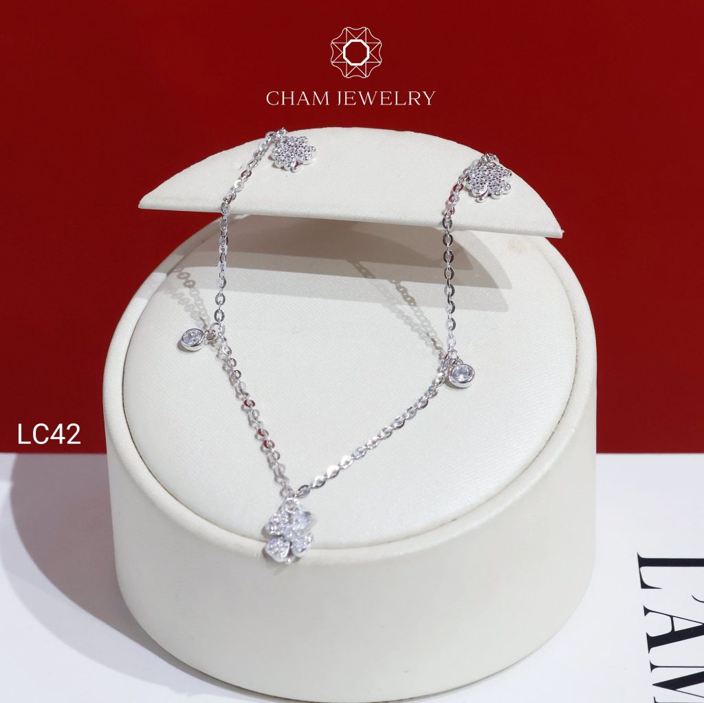 Lắc Chân LC42 CHAM JEWELRY , Lắc Chân Cỏ Trái Tim ( C-LC224(B11) )