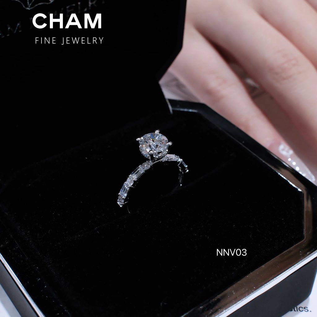Nhẫn Nữ NNV03 Chủ 6.3mm Vàng 10k Kim Cương Lab Grown Diamond