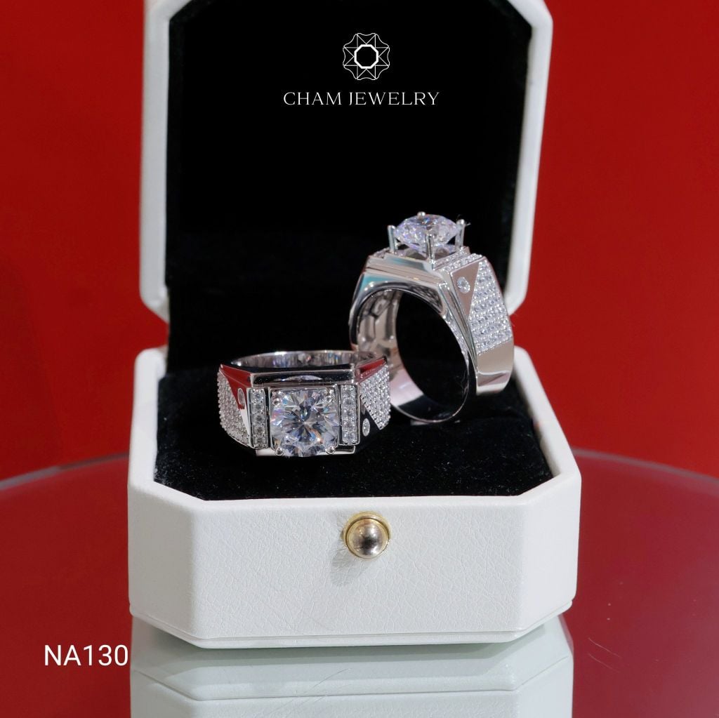 Nhẫn Nam NA130 CHAM JEWELRY, Chủ 9.0mm (Barcode TNNA453)