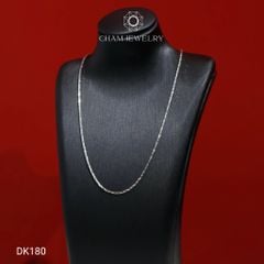 Dây Chuyền CHAM JEWELRY DK180, Dây Mì Kim Cương Xoắn Bản 1.0mm (Barcode CDYR220).