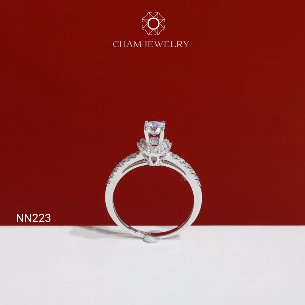 Nhẫn NN223 CHAM JEWELRY, Chủ 4.0mm( Barcode TNN1880).