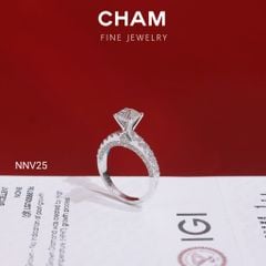 Nhẫn Nữ NNV25 Chủ 6.3mm Vàng 10k Kim Cương Lab Grown Diamond