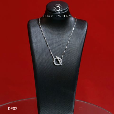 Dây Chuyền CHAM JEWELRY DF02, Full Moissanite Cao Cấp (Barcode OM05)