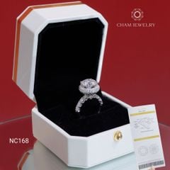 Nhẫn NC168 CHAM JEWELRY, Full Đá Moissanite, Chủ 10.0mm (Barcode OCNN09)