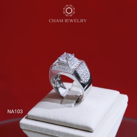 Nhẫn Nam NA103 CHAM JEWELRY, Chủ 6.5mm (Barcode TNNA421).