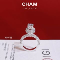 Nhẫn Nữ NNV58 Vàng 10k Chủ 6.3 Kim Cương Lab Grown Diamond