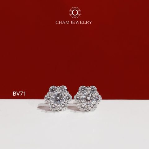 Hoa Tai BV71 CHAM JEWELRY, Chủ 4.5mm (Barcode TBV21).