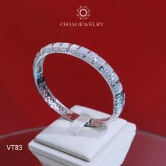 Vòng Tay VT83 CHAM JEWELRY, Vòng Tay Mo Đá Tấm 1.6mm (Barcode TV103).