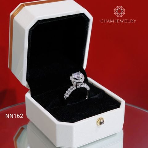 Nhẫn NN162 CHAM JEWELRY, Nhẫn Trái Tim Chủ 7.5mm (Barcode TNN1775).
