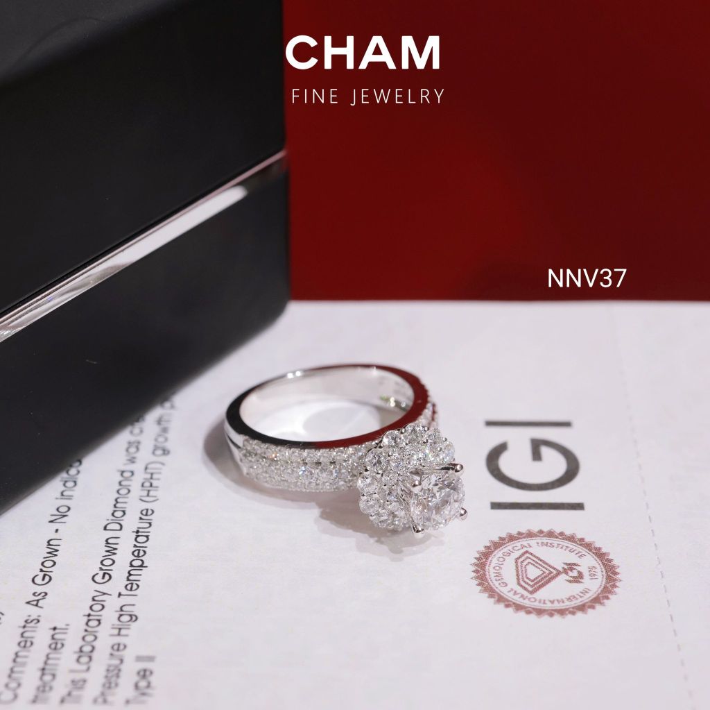 Nhẫn Nữ NNV37 Vàng 10k Chủ 5.4 Kim Cương Lab Grown Diamond
