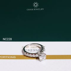 Nhẫn NC228 CHAM JEWELRY, Nhẫn Full Đá Moissanite Chủ 6.3mm (Barcode ONNU81)