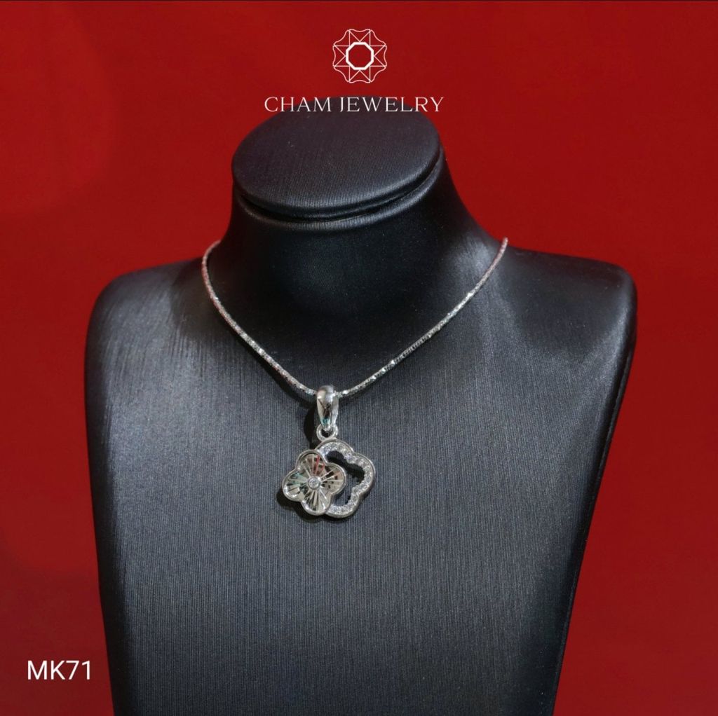 Mặt Dây Chuyền MK71 CHAM JEWELRY, Mặt 4 Lá Đôi (Barcode CM7574)