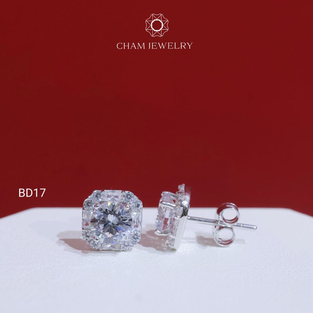 Hoa Tai CHAM JEWELRY BD17, Chủ 6.0mm (Barcode TBD1414)