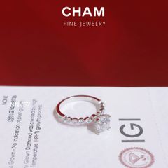 Nhẫn Nữ NNV57 Vàng 10k Chủ 6.3 Kim Cương Lab Grown Diamond