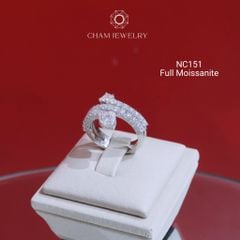 Nhẫn NC151 CHAM JEWELRY, Full Đá Moissanite  (Barcode OTN10).