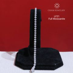 Lắc Tay LF21 CHAM JEWELRY, Lắc Tay Full Moissanite Cao Cấp 2.5mm (Barcode OPL01)