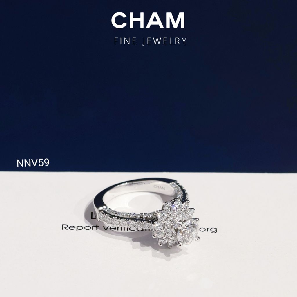 Nhẫn Nữ NNV59 Vàng 10k Chủ 5.4 Kim Cương Lab Grown Diamond