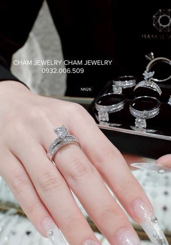 Nhẫn NN26 CHAM JEWELRY, Chủ 6.5mm.