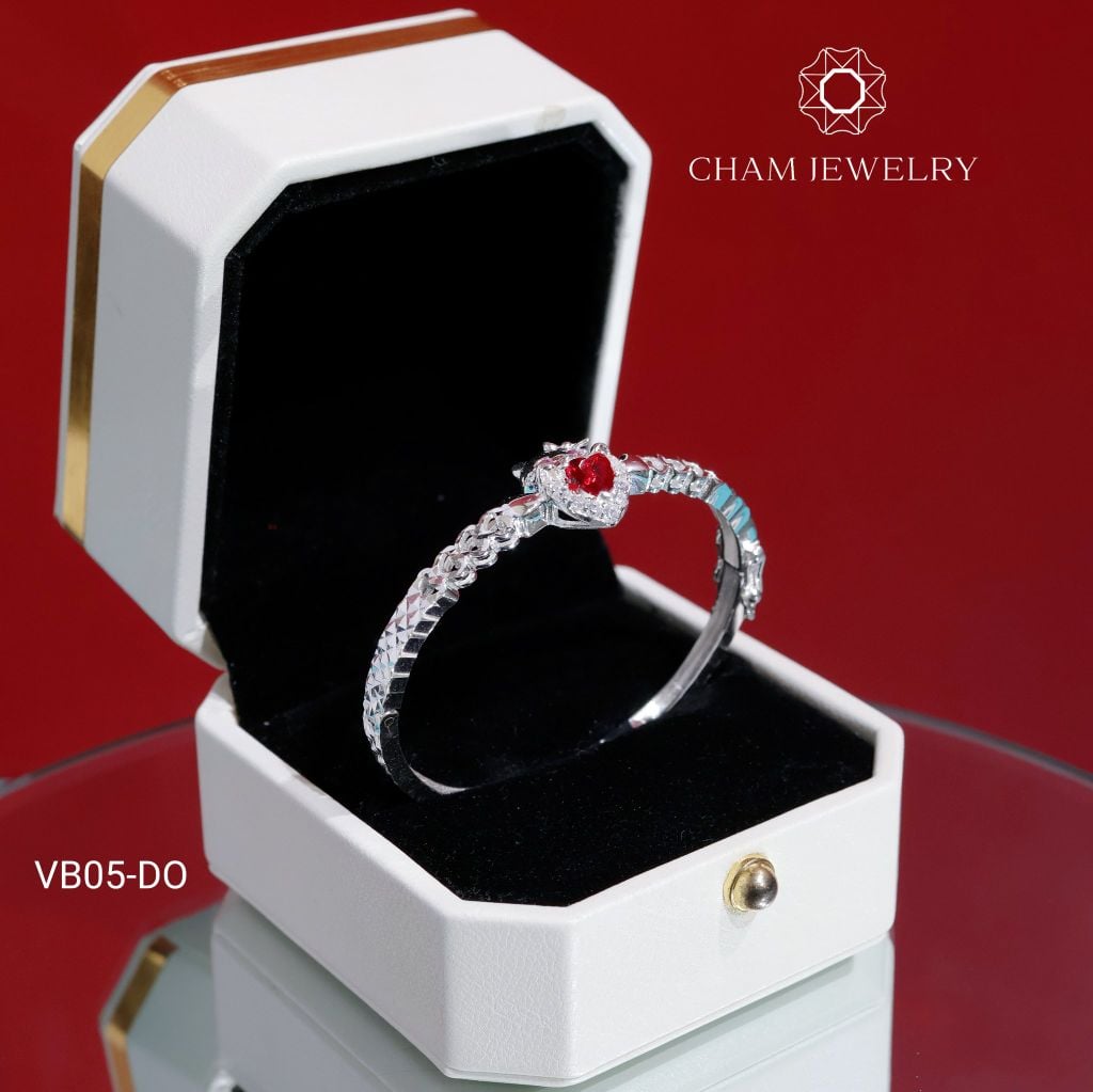 Vòng Tay Bé VB05 CHAM JEWELRY, Vòng Mèo Tim (Barcode TVE42)