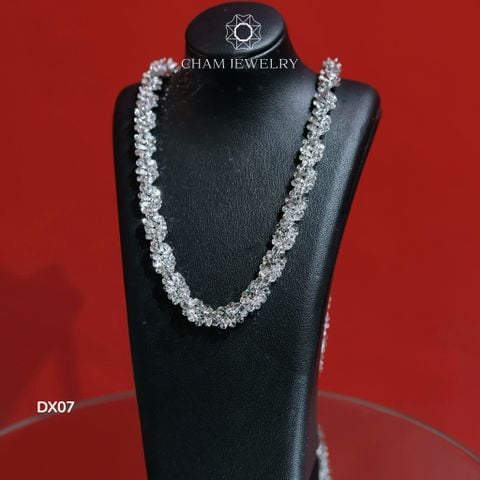 Dây Chuyền DX07 CHAM JEWERY, Dây Xoắn Lá Sâu Mini, Bản 6.5mm ( Barcode TDBC638 - TDBC624).