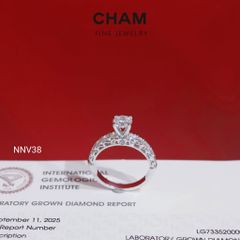 Nhẫn Nữ NNV38 Vàng 10k Chủ 5.4 Kim Cương Lab Grown Diamond