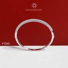 Vòng Tay CHAM JEWELRY VT265, Vòng Full Nửa Hàng Đá (Barcode C4V848)