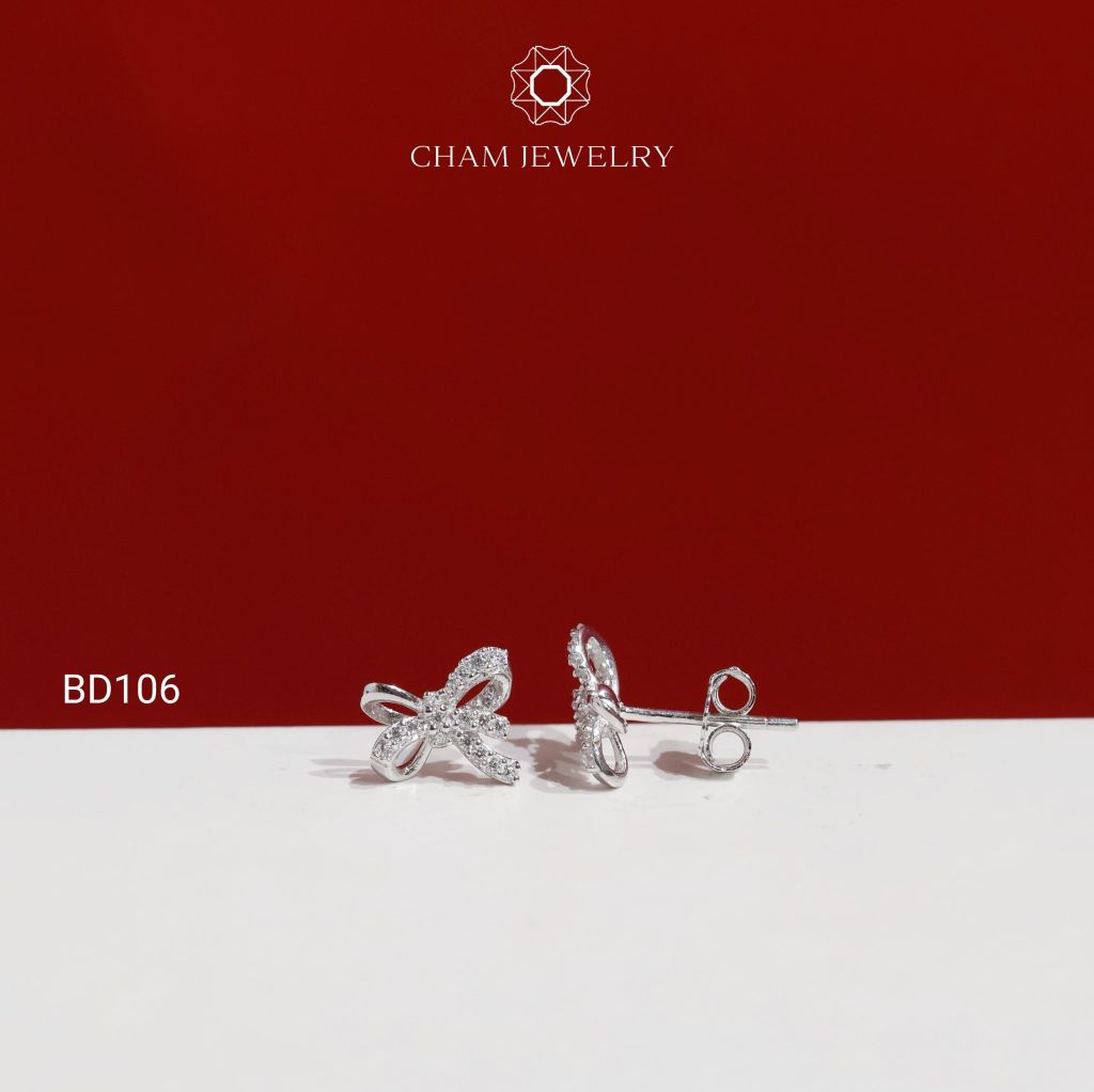 Hoa Tai BD106 CHAM JEWELRY , Hoa Tai Nơ (TBD1862).