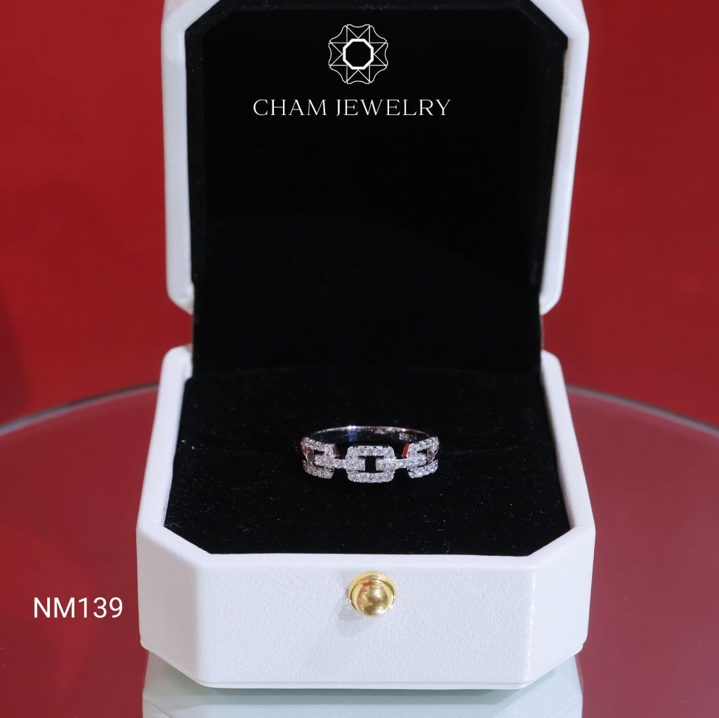 Nhẫn NM139 CHAM JEWELRY, Nhẫn Mắt Xích Bản 5.0mm (Barcode NNNH32).