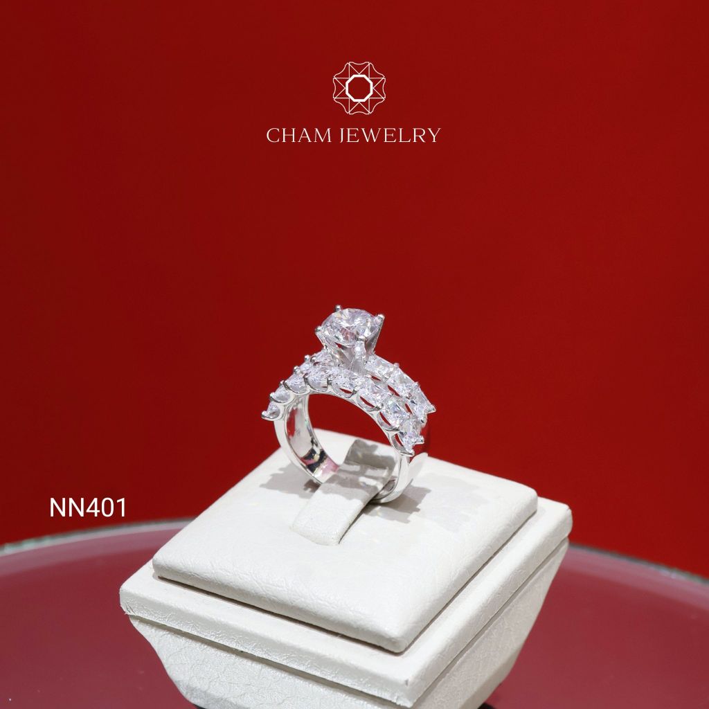 Nhẫn NN401 CHAM JEWELRY,Nhẫn Uyên Ương, Chủ 7.0mm (Barcode CN803934).