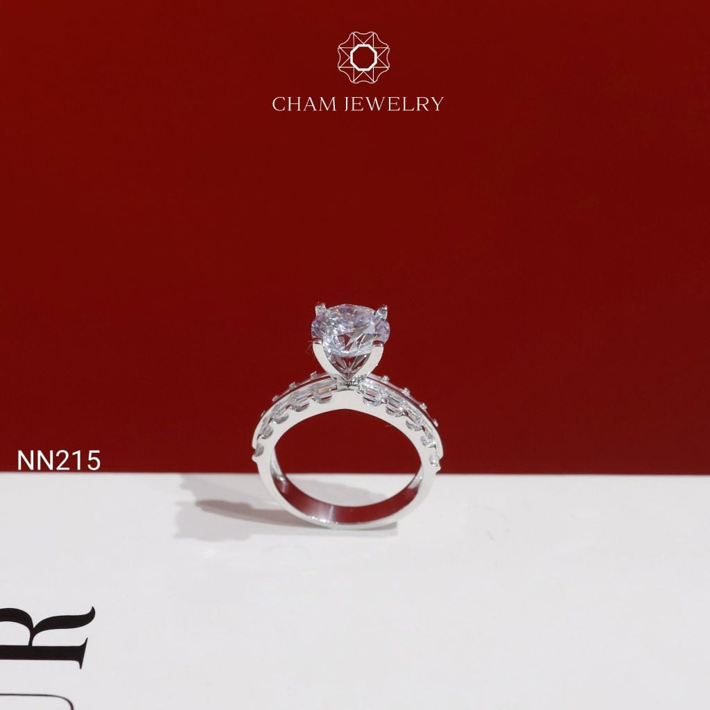 Nhẫn NN215 CHAM JEWELRY, Chủ 8.0mm( Barcode NNNH110).