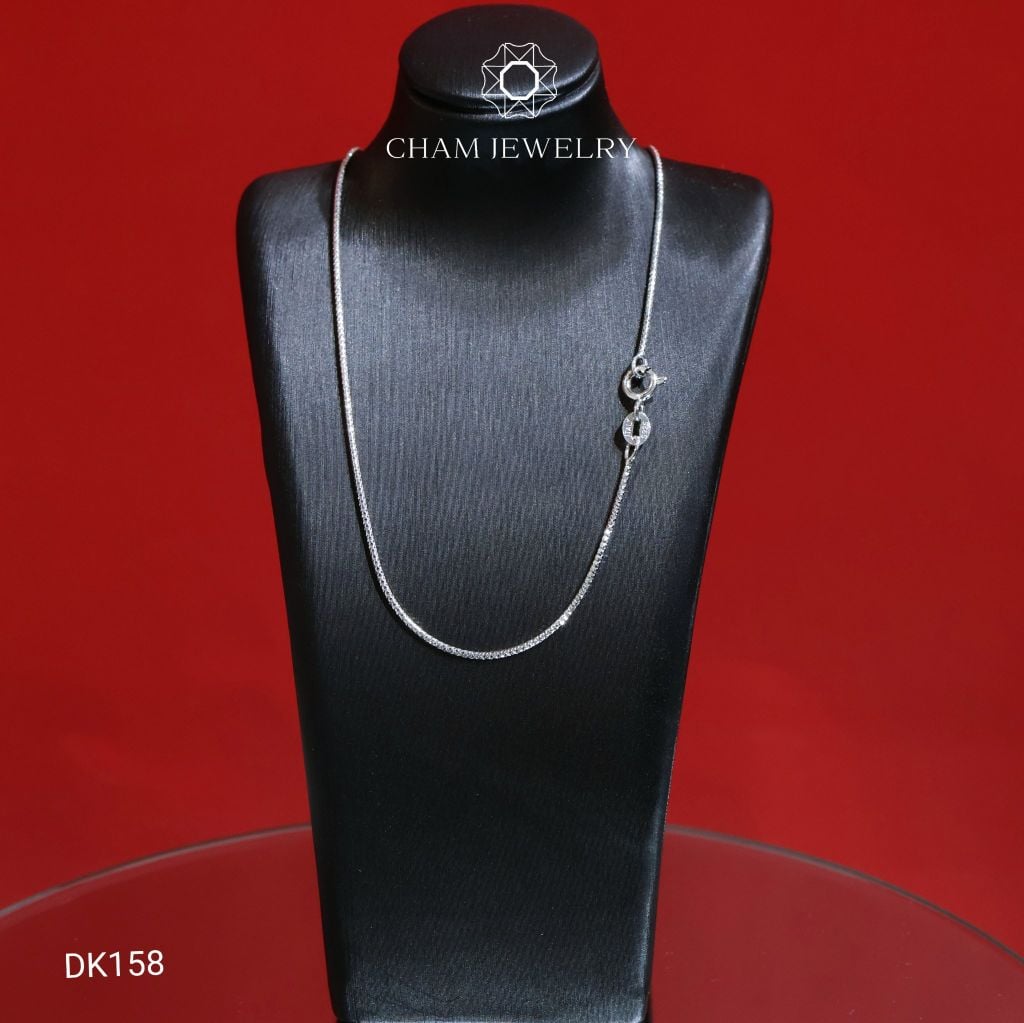 Dây Chuyền DK158 CHAM JEWELRY, Dây Mì Kim Cương, Bản 1.0mm (Barcode CH14D20).