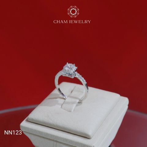 Nhẫn CHAM JEWELRY NN123, Nhẫn Vuông, Chủ 5.0mm (Barcode TNN295)