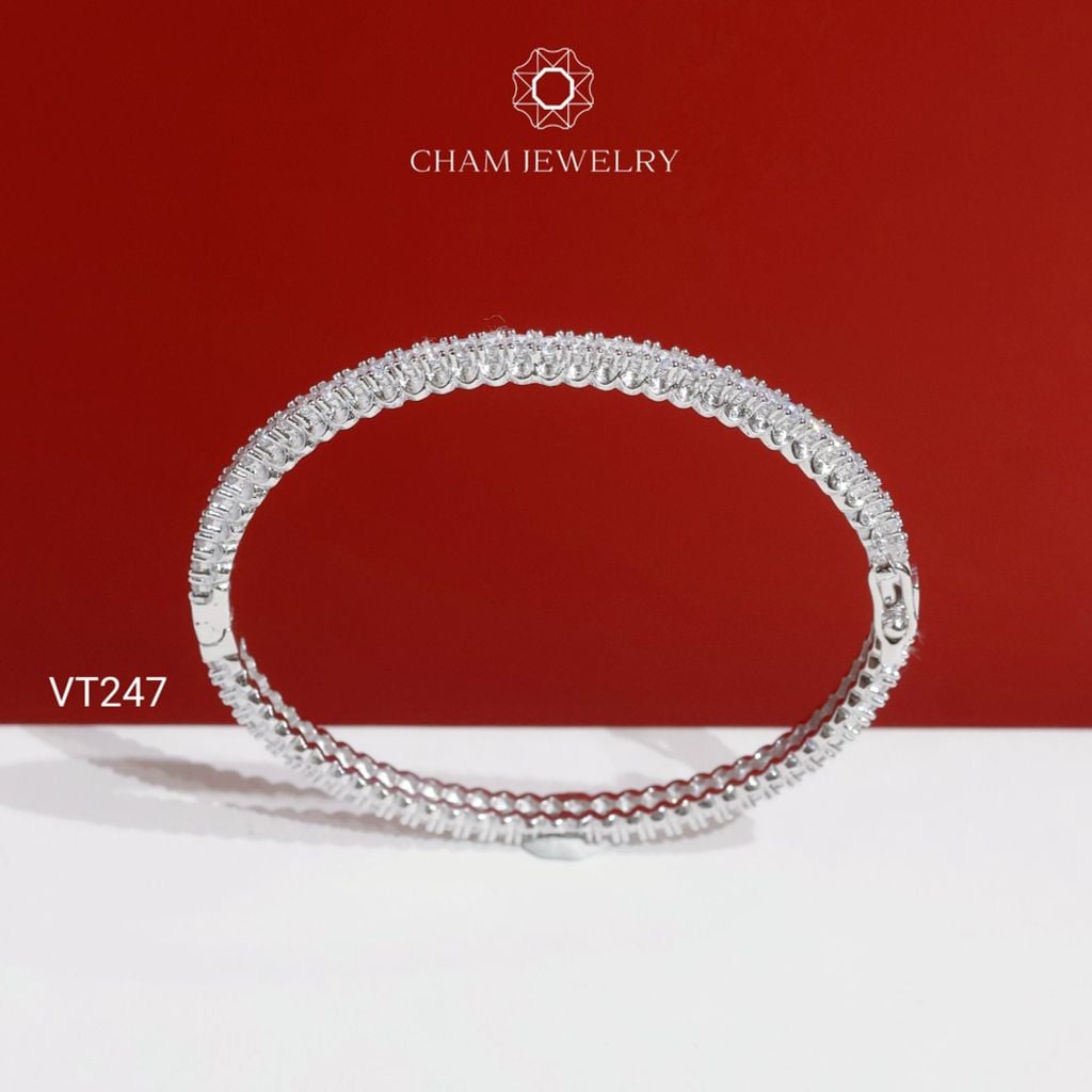 Vòng Tay CHAM JEWELRY VT247, Vòng Kiểu Full Đá 2.5mm (Barcode PVH359)