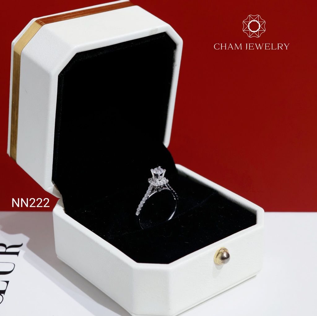 Nhẫn NN222 CHAM JEWELRY, Chủ 4.0mm( Barcode TNN1881).