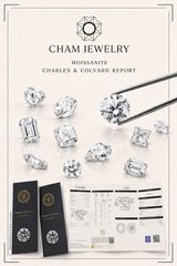Nhẫn Nam NB41 CHAM JEWELRY,  Moissanite C&C Chủ 6.0mm (Barcode OCNA09)