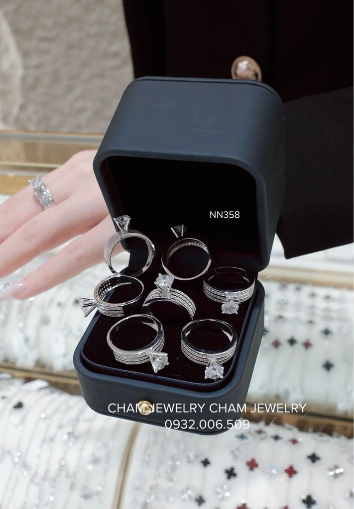 Nhẫn Nữ NN358 CHAM JEWELRY, Chủ 6.0mm (Barcode TNN1038- TNN1318)