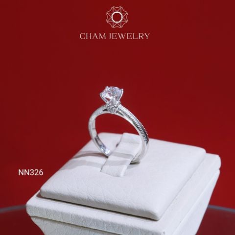 Nhẫn NN326 CHAM JEWELRY NN326, Chủ 5mm ( Barcode TNN1226).