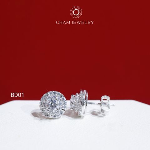 Hoa Tai BD01 CHAM JEWELRY , Chủ 4.5mm (Barcode TBD1366).