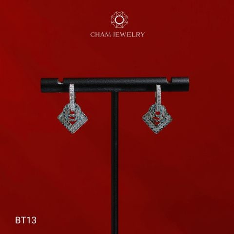 Hoa Tai CHAM JEWERLY BT13, Hoa Tai Kim Tiền ( Barcode TBT738).