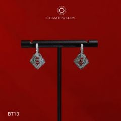 Hoa Tai CHAM JEWERLY BT13, Hoa Tai Kim Tiền ( Barcode TBT738).