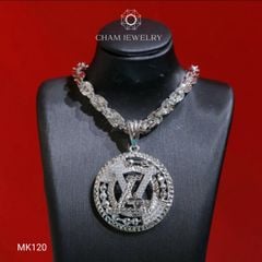 Mặt Dây Chuyền MK120 CHAM JEWELRY, Mặt Kiểu LV Bản 28.0mm (Barcode CM5188)