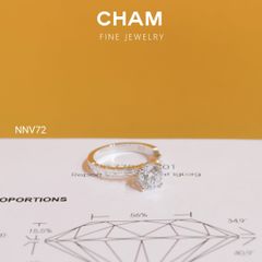 Nhẫn Nữ NNV72 Vàng 10k Chủ 6.3 Kim Cương Lab Grown Diamond